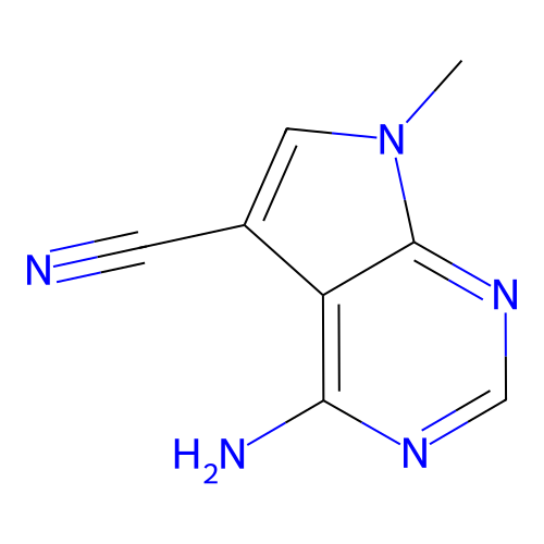 4-Amino-7-methyl-7H-pyrrolo[2,3-d]pyrimidine-5-carbonitrile structure