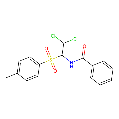 N-(2,2-Dichloro-1-(toluene-4-sulfonyl)-ethyl)-benzamide structure