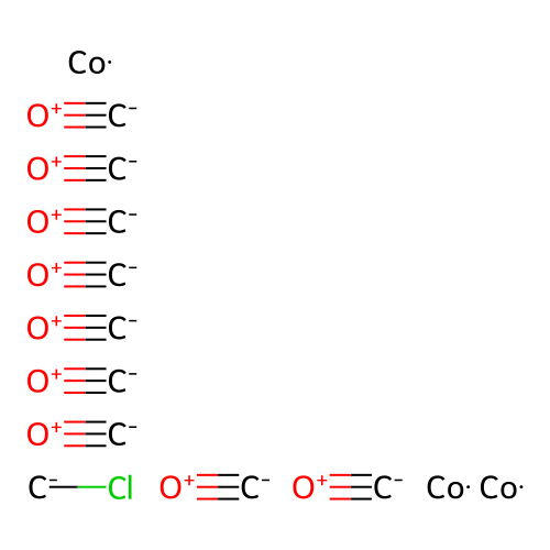 Cobalt, nonacarbonyl[mu3-(chloromethylidyne)]tri-, triangulo structure