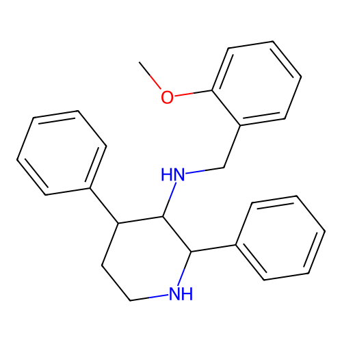 3-Piperidinamine, N-[(2-methoxyphenyl)methyl]-2,4-diphenyl- structure