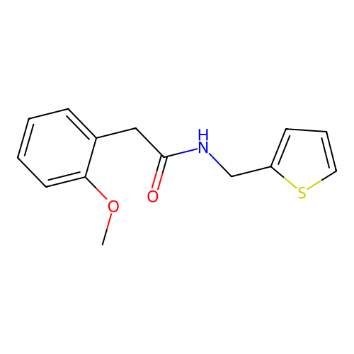 2-(2-methoxyphenyl)-N-(thiophen-2-ylmethyl)acetamide structure