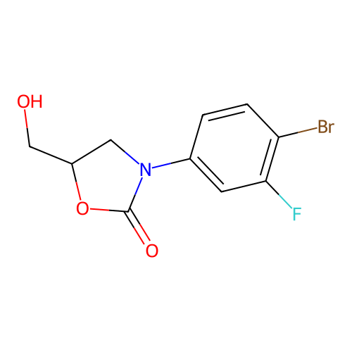 3-(4-Bromo-3-fluorophenyl)-5-(hydroxymethyl)-1,3-oxazolidin-2-one structure