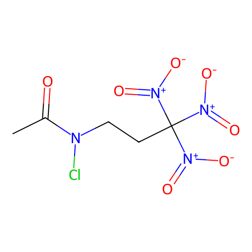 N-chloro-N-(3,3,3-trinitropropyl)acetamide structure