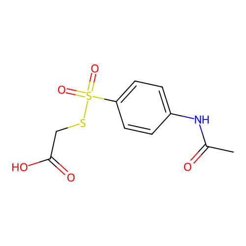 (4-Acetylamino-benzenesulfonylsulfanyl)-acetic acid structure