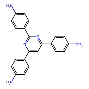 4,4',4''-(Pyrimidine-2,4,6-triyl)trianiline structure