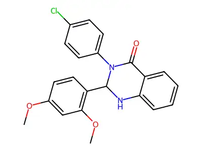 3-(4-Chlorophenyl)-2-(2,4-dimethoxyphenyl)-1,2-dihydroquinazolin-4-one structure