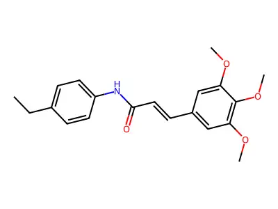 (E)-N-(4-ethylphenyl)-3-(3,4,5-trimethoxyphenyl)prop-2-enamide structure