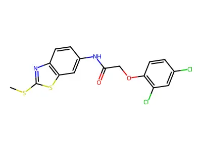 2-(2,4-dichlorophenoxy)-N-(2-(methylthio)benzo[d]thiazol-6-yl)acetamide structure