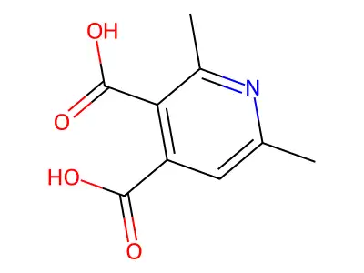 2,6-Dimethyl-3,4-pyridinedicarboxylic acid structure