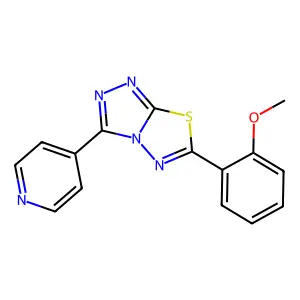 6-(2-Methoxyphenyl)-3-(4-pyridyl)[1,2,4]triazolo[3,4-b][1,3,4]thiadiazole structure