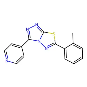 6-(2-Methylphenyl)-3-(4-pyridinyl)[1,2,4]triazolo[3,4-b][1,3,4]thiadiazole structure