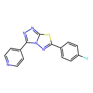 6-(4-Fluorophenyl)-3-pyridin-4-yl-[1,2,4]triazolo[3,4-b][1,3,4]thiadiazole structure