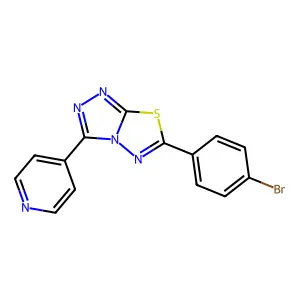 6-(4-Bromophenyl)-3-pyridin-4-yl-[1,2,4]triazolo[3,4-b][1,3,4]thiadiazole structure