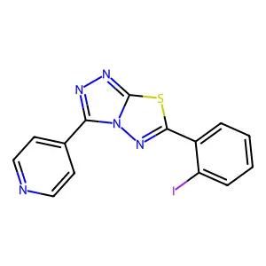 6-(2-Iodophenyl)-3-pyridin-4-yl-[1,2,4]triazolo[3,4-b][1,3,4]thiadiazole structure