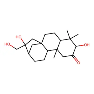 ent-3S,16S,17-trihydroxy-kauran-2-one structure
