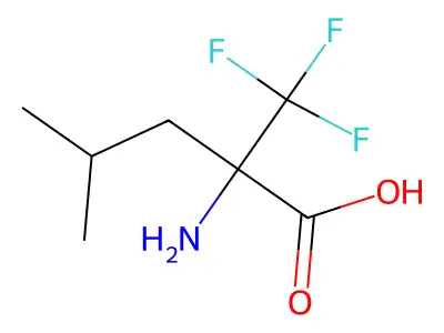 2-amino-4-methyl-2-(trifluoromethyl)pentanoic Acid structure