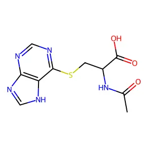 S-(6-Purinyl)-N-acetylcysteine structure
