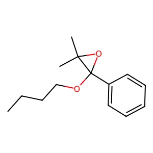 2-Butoxy-3,3-dimethyl-2-phenyloxirane structure