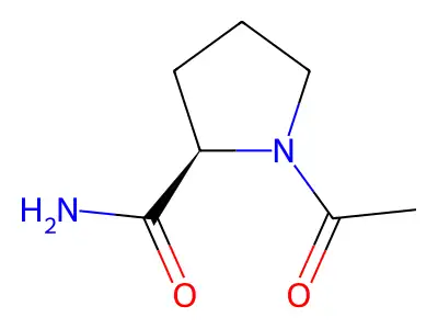 1-乙酰基-2-吡咯烷甲酰胺 structure