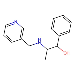 Alpha-[1-[(3-pyridinylmethyl)amino]ethyl]benzenemethanol structure