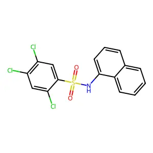 2,4,5-trichloro-N-(naphthalen-1-yl)benzene-1-sulfonamide structure