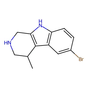 9H-Pyrido(3,4-b)indole, 1,2,3,4-tetrahydro-6-bromo-4-methyl- structure