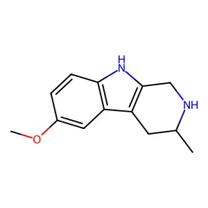 3-Methyl-6-methoxy-1,2,3,4-tetrahydro-beta-carboline structure