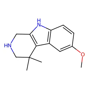 9H-Pyrido(3,4-b)indole, 1,2,3,4-tetrahydro-6-methoxy-4,4-dimethyl- structure