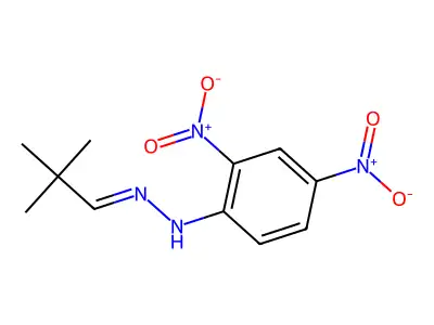 Propanal, 2,2-dimethyl-, (2,4-dinitrophenyl)hydrazone structure