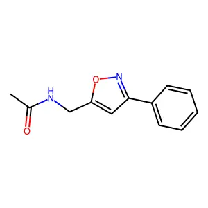 N-[(3-phenyl-1,2-oxazol-5-yl)methyl]acetamide structure