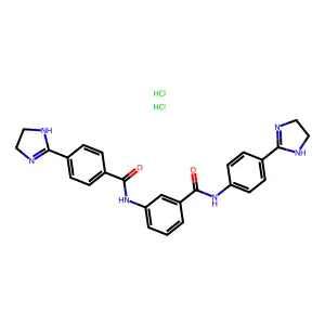 N,3'-Bibenzamide, 4-(2-imidazolin-2-yl)-N'-(p-2-imidazolin-2-ylphenyl) structure