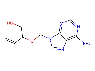2-[(6-Aminopurin-9-yl)methoxy]but-3-en-1-ol structure