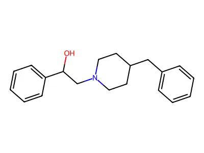 2-(4-Benzylpiperidin-1-yl)-1-phenylethan-1-ol structure