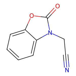 (2-oxo-1,3-benzoxazol-3(2H)-yl)acetonitrile structure