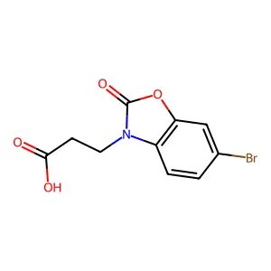 3-(6-bromo-2-oxo-1,3-benzoxazol-3(2H)-yl)propanoic acid structure