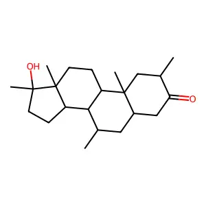 17-Hydroxy-2,7,17-trimethylandrostan-3-one structure