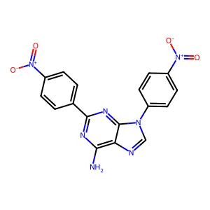 2,9-双(4-硝基苯基)-9H-嘌呤-6-胺 structure