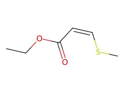 Ethyl 3-(methylthio)-2-propenoate, (2Z)- structure