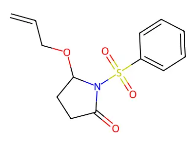 2-Pyrrolidinone, 1-(phenylsulfonyl)-5-(2-propenyloxy)- structure