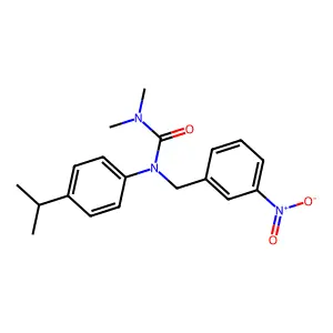 Urea, N,N-dimethyl-N'-(4-(1-methylethyl)phenyl)-N'-((3-nitrophenyl)methyl)- structure