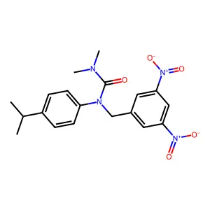 Urea, 3-((3,5-Dinitrophenyl)methyl)-1,1-dimethyl-3-(4-propan-2-ylphenyl)- structure