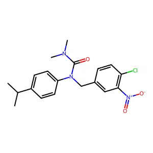 Urea, 3-((4-chloro-3-nitrophenyl)methyl)-1,1-dimethyl-3-(4-propan-2-ylphenyl)- structure