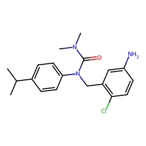 Urea, N-((5-amino-2-chlorophenyl)methyl)-N',N'-dimethyl-N-(4-(1-methylethyl)phenyl)- structure