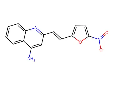 4-Quinolinamine, 2-[(1E)-2-(5-nitro-2-furanyl)ethenyl]- structure