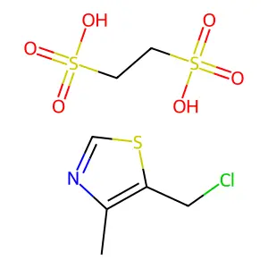 Thiazole, 5-(chloromethyl)-4-methyl-, 1,2-ethanedisulfonate structure