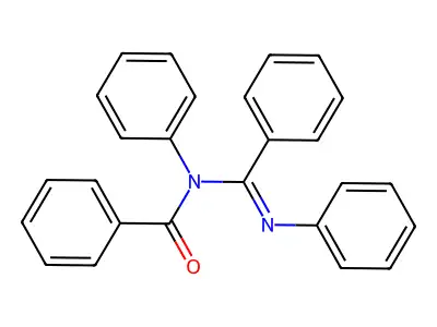 Benzamide, N-phenyl-N-[phenyl(phenylimino)methyl]- structure