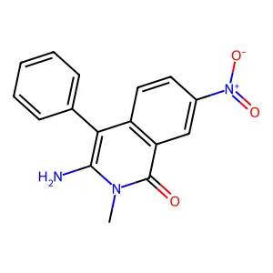 3-Amino-2-methyl-7-nitro-4-phenylisoquinolin-1-one structure