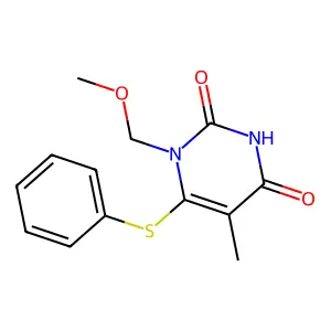 1-Methoxymethyl-6-(phenylthio)thymine structure