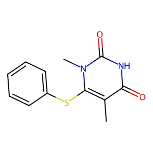 1-Methyl-6-(phenylthio)thymine structure