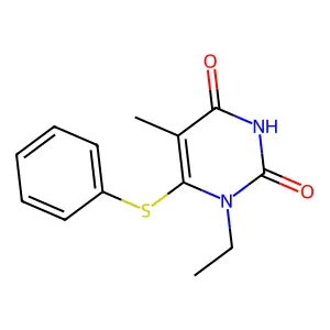 1-Ethyl-6-(phenylthio)thymine structure